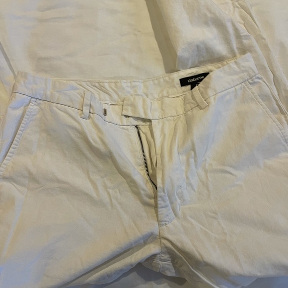 CLAIBORNE men’s white trousers 34/30 - Picture 13 of 14